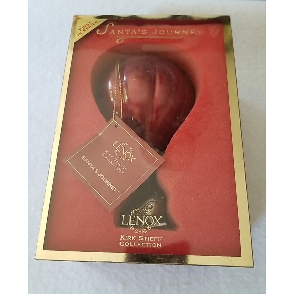 Lenox Ornament Kirk Stieff Collection Santas Journey Pewter Hot Air Christmas